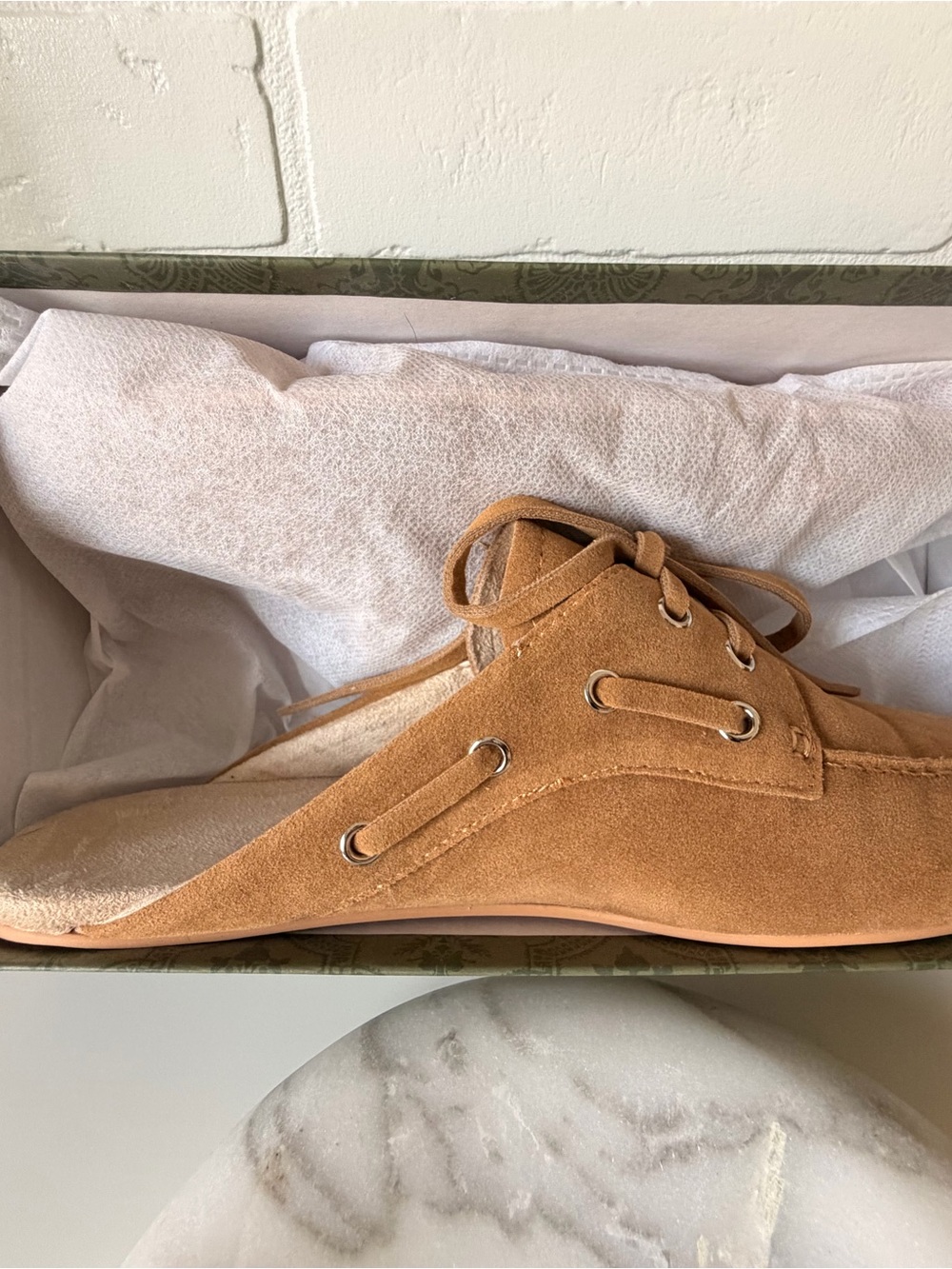 Women’s Suede Lace-Up Casual Shoe, Brown Suede, size 9, New in Box - Picture 2 of 7